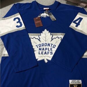 Mitchell & Ness Blue Vintage Hockey Jersey Austin Matthew’s